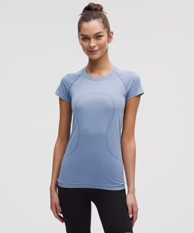 Lululemon Swiftly Tech Short-sleeve Shirt 2.0 Hip Length In Blue