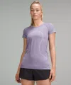 Lululemon Swiftly Tech Short-sleeve Shirt 2.0 Hip Length In Purple