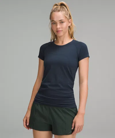 Lululemon Swiftly Tech Short-sleeve Shirt 2.0 Hip Length In Blue