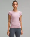 Lululemon Swiftly Tech Short-sleeve Shirt 2.0 Hip Length In Pink