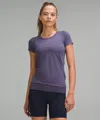 Lululemon Swiftly Tech Short-sleeve Shirt 2.0 Hip Length In Purple