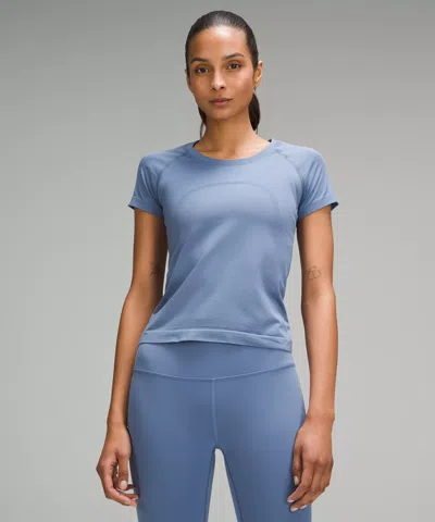 Lululemon Swiftly Tech Short-sleeve Shirt 2.0 Race Length In Blue