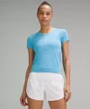 Lululemon Swiftly Tech Short-sleeve Shirt 2.0 Race Length In Blue