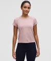 Lululemon Swiftly Tech Short-sleeve Shirt 2.0 Waist Length In Pink