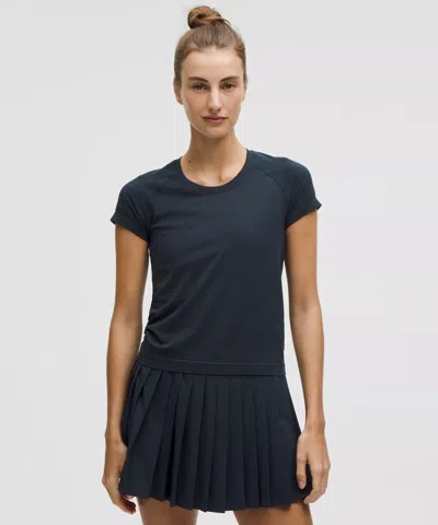 Lululemon Swiftly Tech Short-sleeve Shirt 2.0 Waist Length In Blue