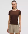 Lululemon Swiftly Tech Short-sleeve Shirt 2.0 Waist Length In Brown