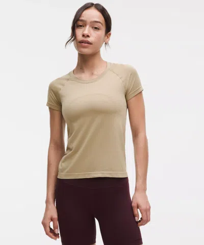 Lululemon Swiftly Tech Short-sleeve Shirt 2.0 Waist Length In Brown