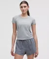 Lululemon Swiftly Tech Short-sleeve Shirt 2.0 Waist Length In Gray