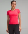 Lululemon Swiftly Tech Short-sleeve Shirt 2.0 Waist Length In Pink