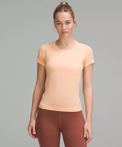Lululemon Swiftly Tech Short-sleeve Shirt 2.0 Waist Length In Orange