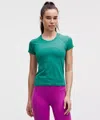 Lululemon Swiftly Tech Short-sleeve Shirt 2.0 Waist Length In Green