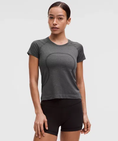 Lululemon Swiftly Tech Short-sleeve Shirt 2.0 Waist Length In Gray