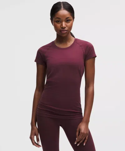Lululemon Swiftly Tech Short-sleeve Shirt 2.0 In Burgundy