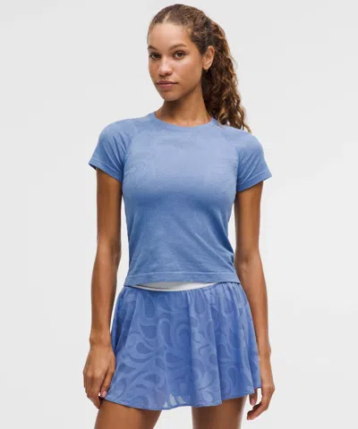 Lululemon Swiftly Tech Short-sleeve Shirt 2.0 Waist Length In Blue