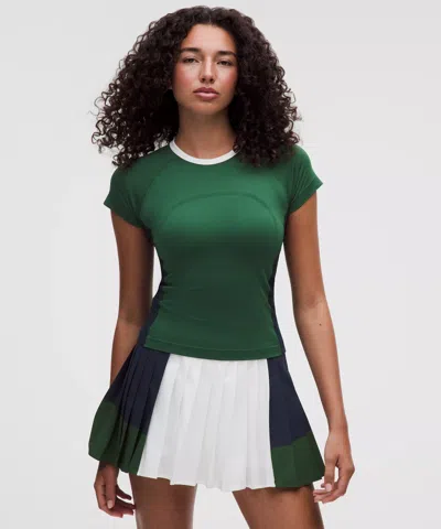 Lululemon Swiftly Tech Short-sleeve Shirt 2.0 Waist Length In Green