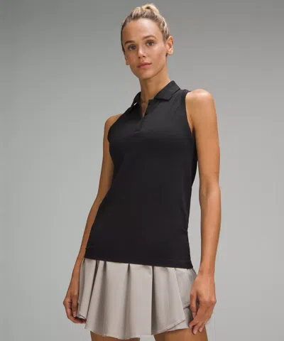 Lululemon Swiftly Tech Sleeveless Polo Shirt In Black