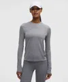 Lululemon Swiftly Wool Long-sleeve Shirt In Gray
