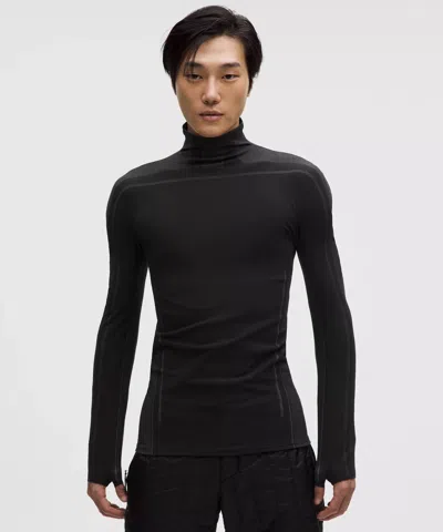 Lululemon Team Canada Men's Seamless Mockneck Base Layer In Black