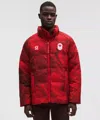Lululemon Team Canada Men's Wunder Puff Translucent 600-down-fill Jacket In Red