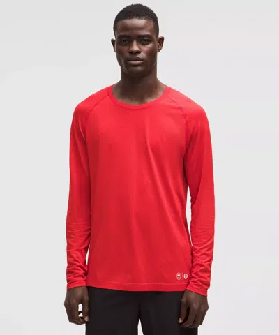 Lululemon Team Canada Metal Vent Tech Long-sleeve Shirt In Red