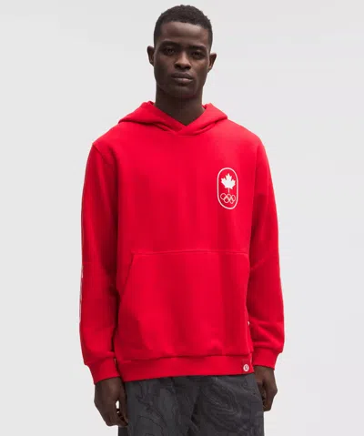 Lululemon Team Canada Steady State Pullover Hoodie In Red