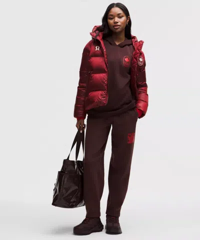 Lululemon Team Canada Women's Big Cozy Ultra-oversized Sweatpant In Burgundy