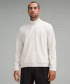 Lululemon Textured Double-knit Cotton Half Zip In Neutral