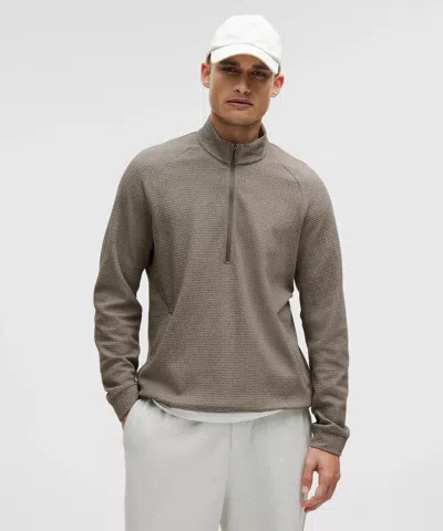 Lululemon Textured Double-knit Cotton Half Zip
