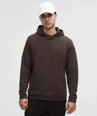 Lululemon Textured Double-knit Cotton Hoodie In Brown