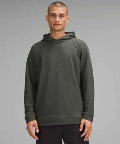 Lululemon Textured Double-knit Cotton Hoodie In Gray