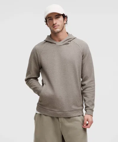 Lululemon Textured Double-knit Cotton Hoodie In Gray