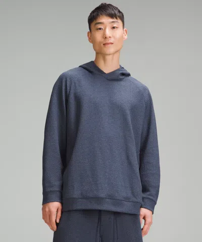 Lululemon Textured Double-knit Cotton Hoodie In Blue