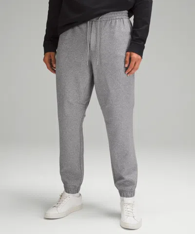 Lululemon Textured Double-knit Cotton Joggers In Gray