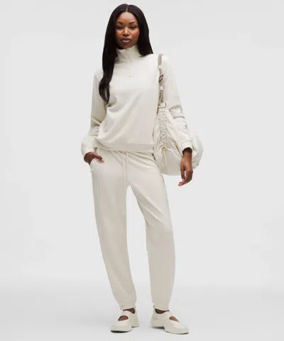 Lululemon Textured Fleece High-rise Jogger In White