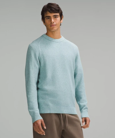 Lululemon Textured Knit Crewneck Sweater In Blue