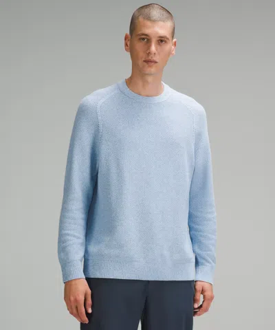 Lululemon Textured Knit Crewneck Sweater In Blue