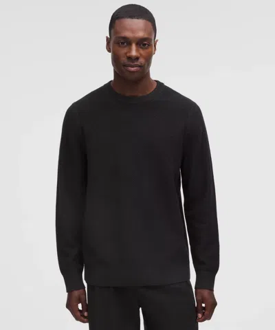 Lululemon Textured Knit Crewneck Sweater In Black
