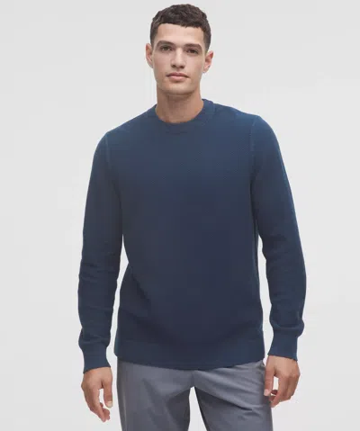 Lululemon Textured Knit Crewneck Sweater In Blue