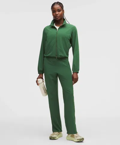 Lululemon Textured Mesh High-rise Running Pant In Green