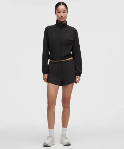 Lululemon Textured Mesh High-rise Running Short 2.5" In Black