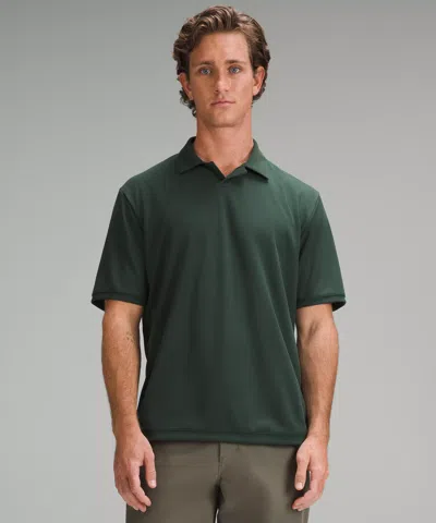 Lululemon Textured Mesh Short-sleeve Polo Shirt