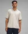 Lululemon Textured Mesh Short-sleeve Polo Shirt In Neutral