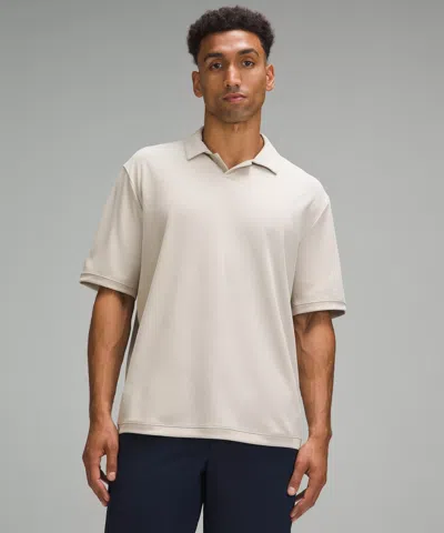 Lululemon Textured Mesh Short-sleeve Polo Shirt In Neutral