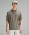 Lululemon Textured Mesh Short-sleeve Polo Shirt In Green