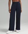 Lululemon Textured Wide-leg High-rise Track Pants Regular In Blue