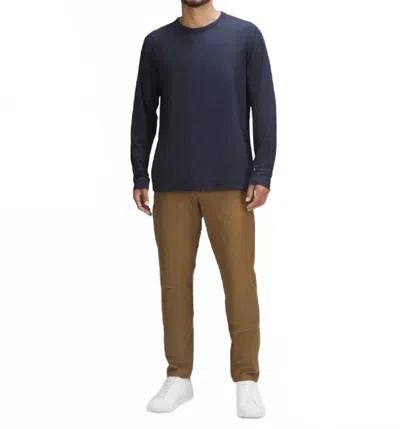Lululemon The Fundamental Long Sleeve In Nautical Navy In Blue