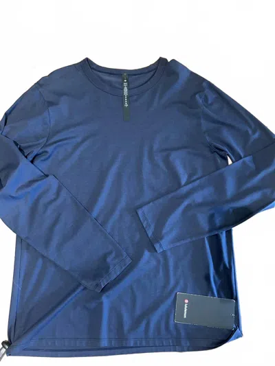 Lululemon The Fundamental Long Sleeve In Nautical Navy In Blue