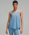 Lululemon Tie-back Lightweight Yoga Tank Top In Blue