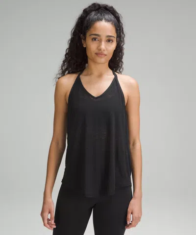 Lululemon Tie-back Lightweight Yoga Tank Top In Black