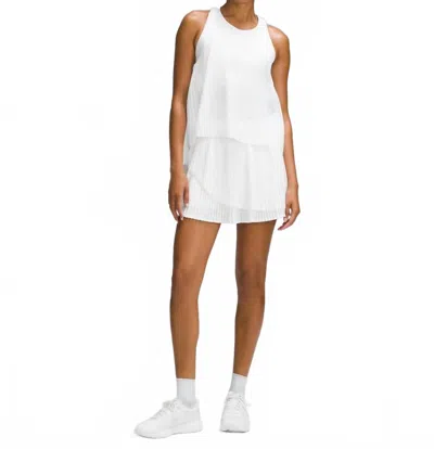 Lululemon Tiered Pleats High-rise Tennis Skirt In White